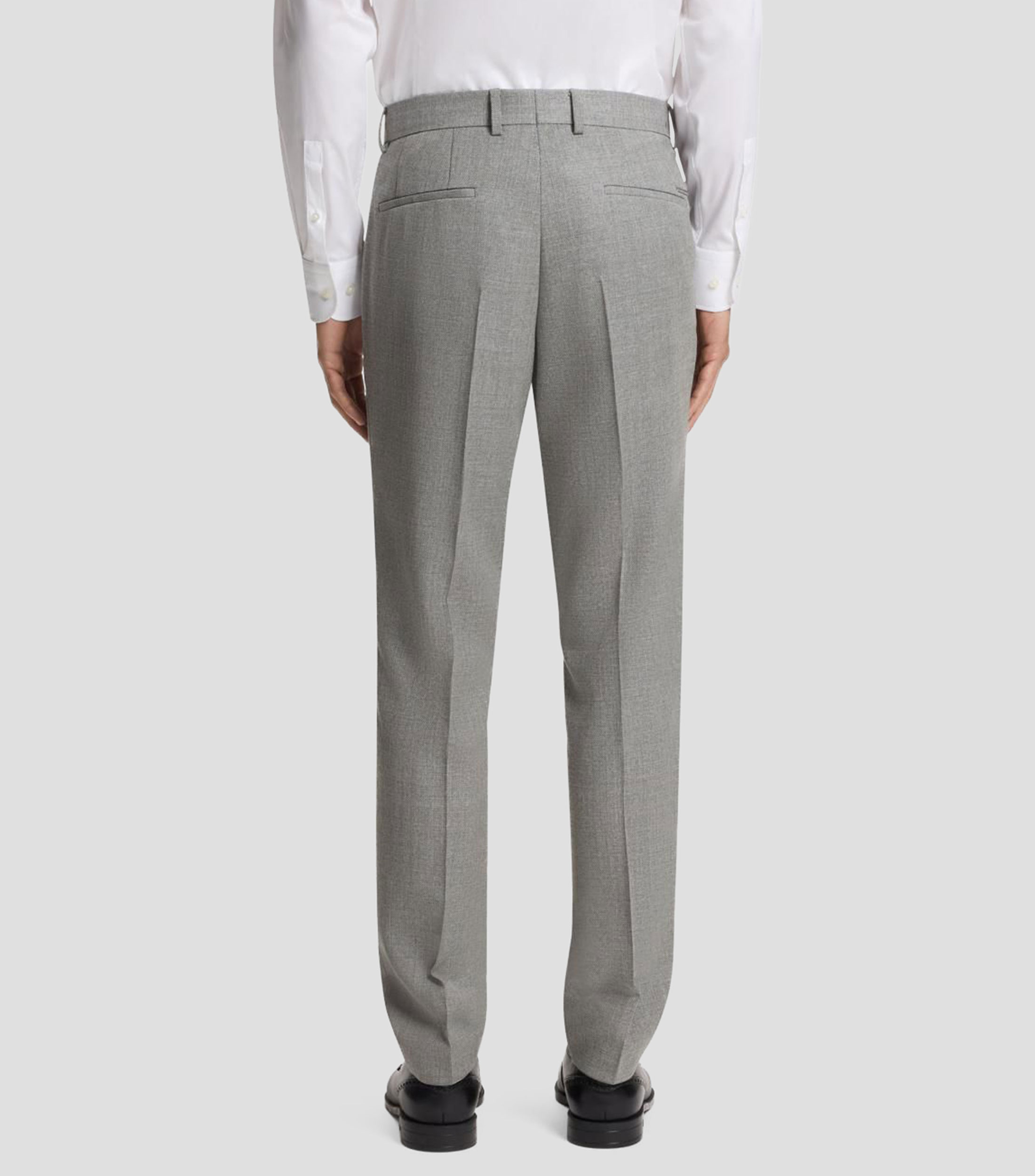 Pantalones Boss slim de lana elástica con microestampado Hombre